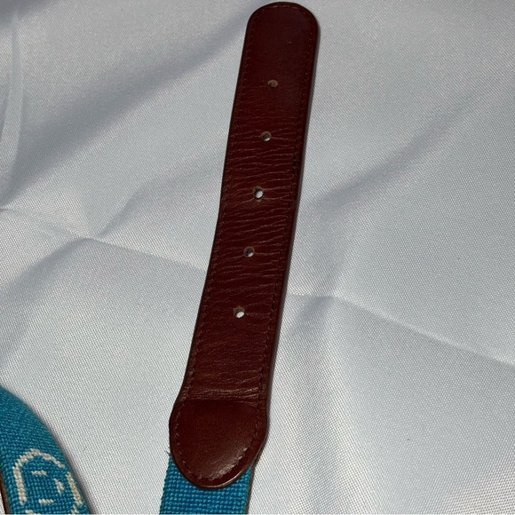 Tucker Blair Needlepoint Smiley Face Belt 36 - Picture 4 of 9